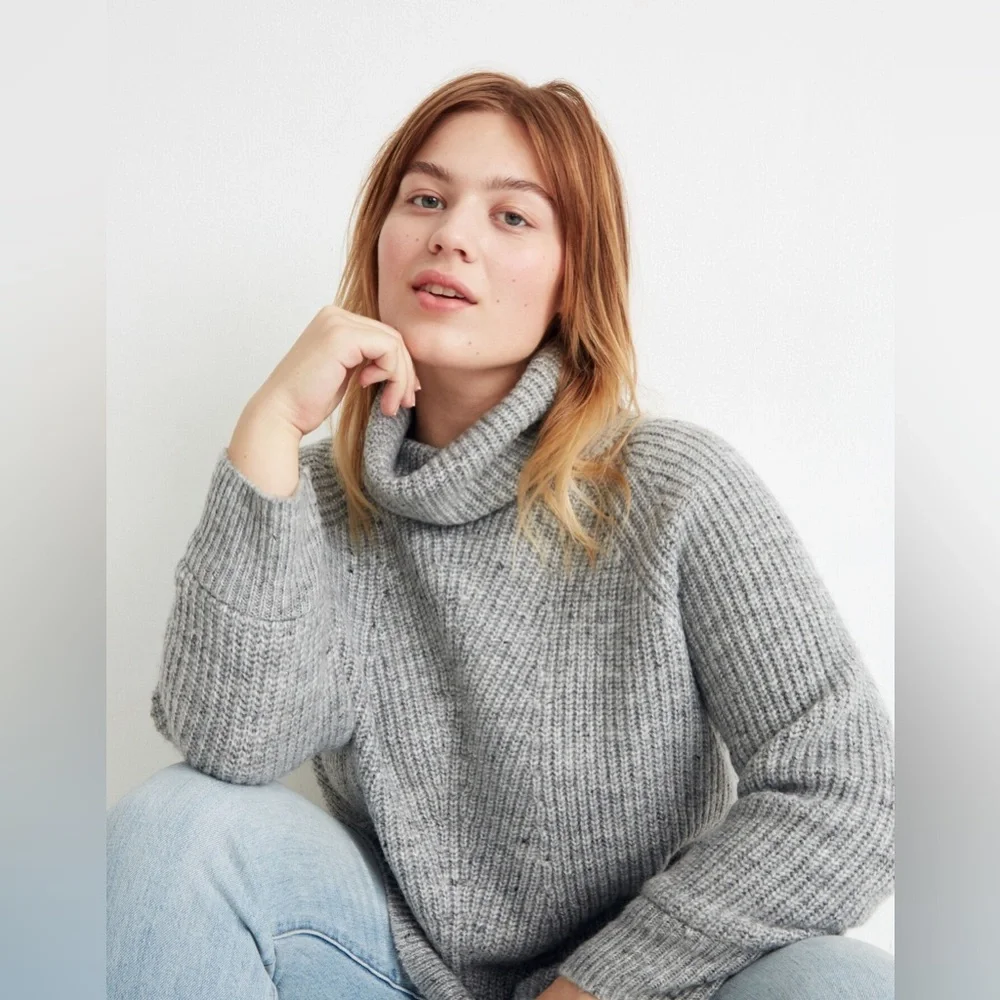 Madewell Donegal Mercer Turtleneck Sweater in Coziest Yarn size Medium